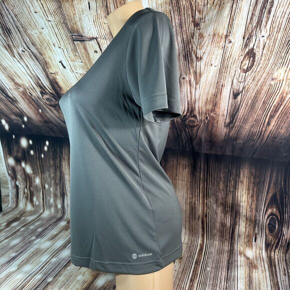 NEW Adidas Entrada 22 Jersey Women's Size Small Grey V Neck Athletic Shirt Top - Picture 2 of 10